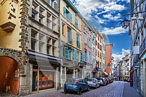 Street in Le Puy-en-Velay, France photo