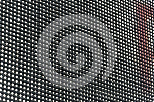 Street LED information screen close-up. LED panel