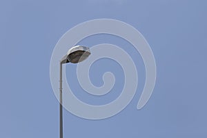 street light against the blue sky.