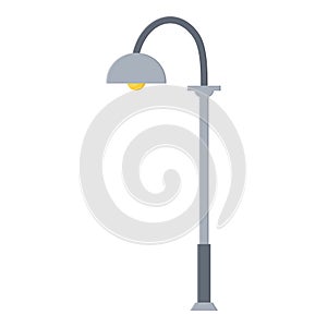 Street light cartoon isolated on white background. Modern and vintage street light. Elements for landscape construction. Vector