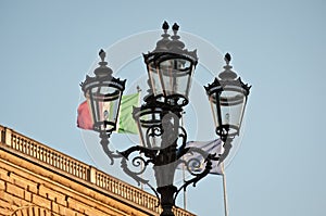 Street light florence italy