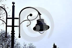 Street light, LED lighting at the side road.Blue sky in background