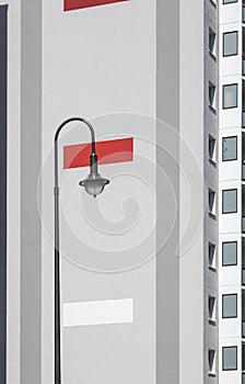 Street light with plattenbau