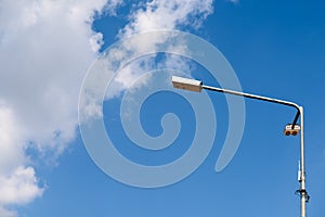 Street Light Pole Against Blue Sky