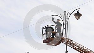 Street light, pole lamp, equipment installs,