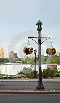 Street lights at Niagara falls