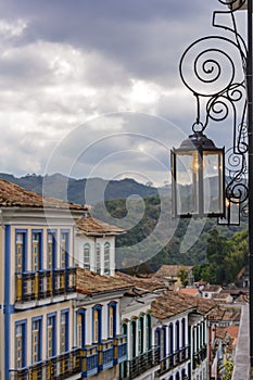 Street and lights of Ouro Preto city