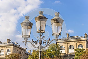 Street lights in Paris, close up