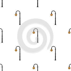 Street lights in retro style. Lamppost single icon in cartoon style vector symbol stock illustration web.