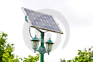 Street lights using solar panel energy generator