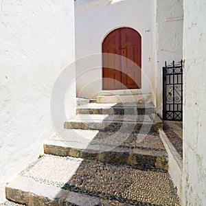 Street in Lindos, Rhodes, Greece