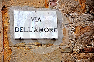 Street of love in Italy photo