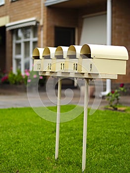 Street mailbox or letterbox with no junk mail note