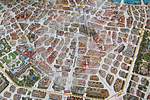 Street Map with buildings of Vienna