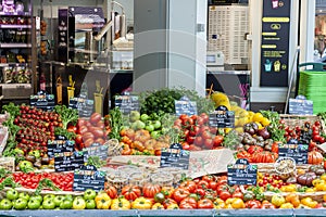 Street market with vegetables - Paris.