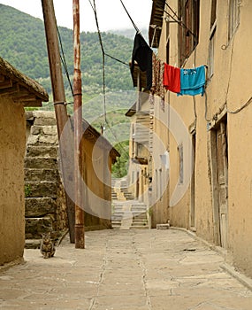 Street in Masuleh village photo