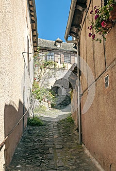 Street with medieval houses