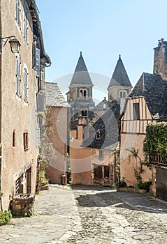 Street with medieval houses