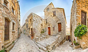 Street of medieval mountain village Tourrettes-sur-Loup