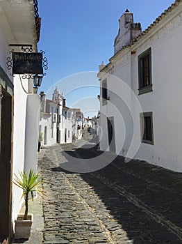Street of medieval village Monsaraz Portugal