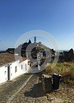 Street of medieval village Monsaraz Portugal