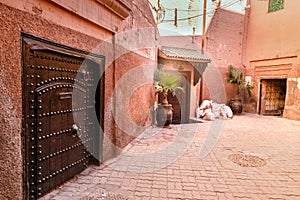 On the street in medina. Marrakesh. Morocco