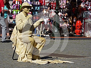 Street mime performer