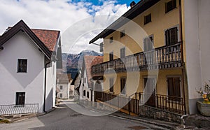 Street in Mione, North East Italy