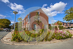 Street modern houses photo