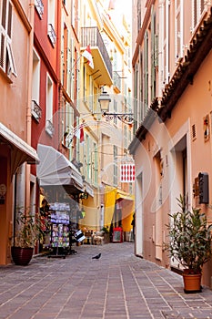 Street in Monaco Village in Monaco Monte Carlo