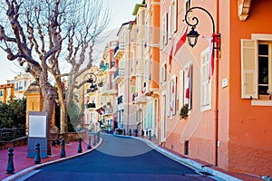 Street in Monaco Village in Monaco Monte Carlo