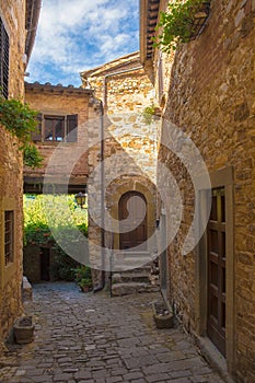 Street in Montefioralle  Tuscany