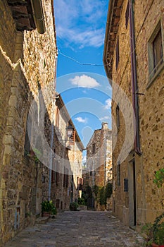 Street in Montefioralle  Tuscany