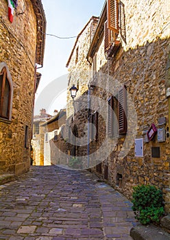 Street in Montefioralle  Tuscany