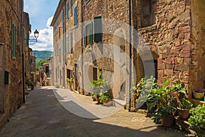Street in Monticiano, Tuscany