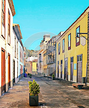 Street with mountain