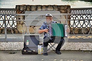 Street musician - harmonist