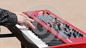 Street musician keyboards