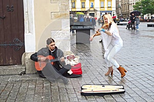 Street musicians in Krakow