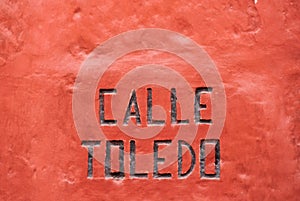 Calle Toledo, the name of a street photo