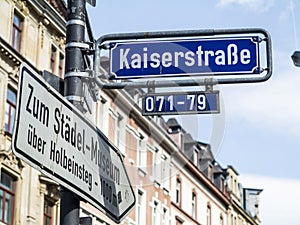 Street name Kaiserstrasse