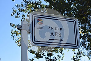 street sign, An der Aes photo