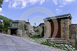 Street in Nimfaio village, Florina, Greece