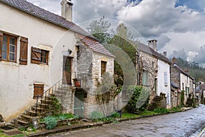 Street in Noyers, Yonne, France