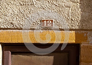 Street number twelve in the Southern France village of Alet-les-bains