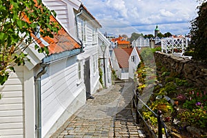 Street in old centre of Stavanger - Norway