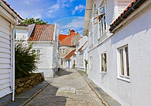 Street in old centre of Stavanger - Norway