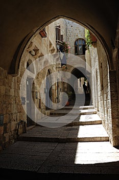 Street of old city Jerusalem,Israel