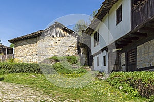Street and old houses at historical village of Bozhentsi,  Bulgaria