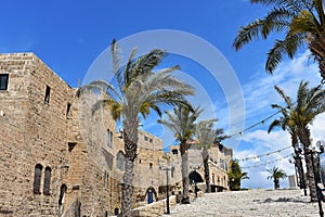 Street, at the old port of Jaffa, Israel.